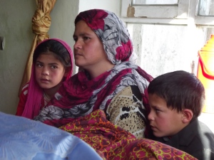 Bereaved Afghan Mother with her 2 Children